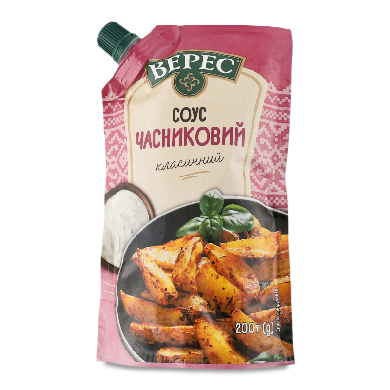Соус майонезний Часниковий класичний 200г д/п Верес