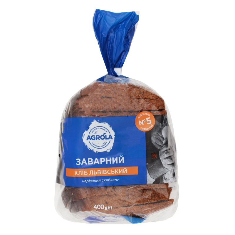 Хліб заварний нарізний Львівський Agrola м/у