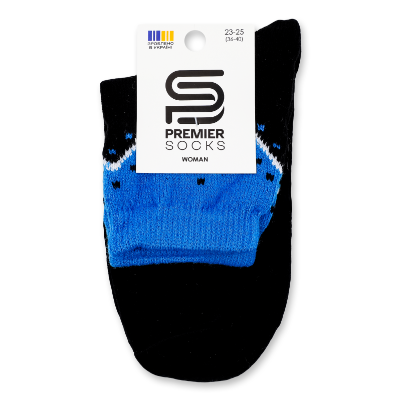 Шкарпетки жіночі напіввовна з пухнастої пряжі з малюнок класичні р.23-25 Premier Socks