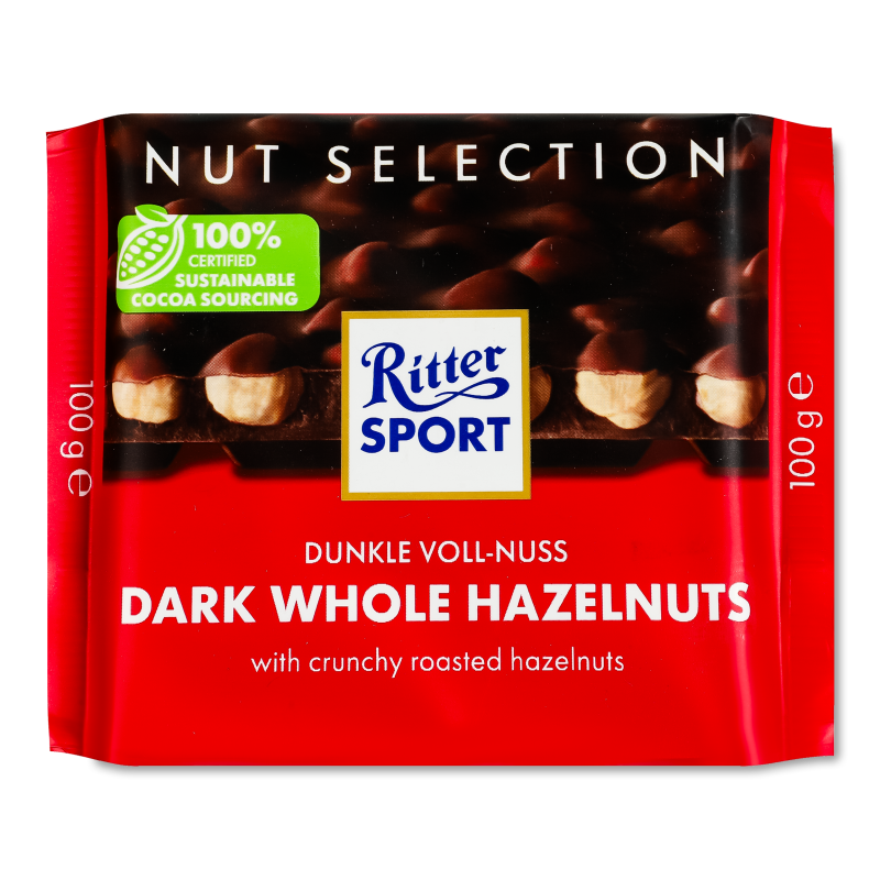 Шоколад чорний Dunkle Voll-Nuss 100г Ritter Sport