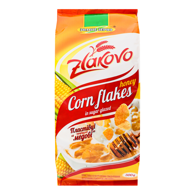Хлопья кукурузные глазированные сахарной глазурью Медовые Zlakovo м/у ...