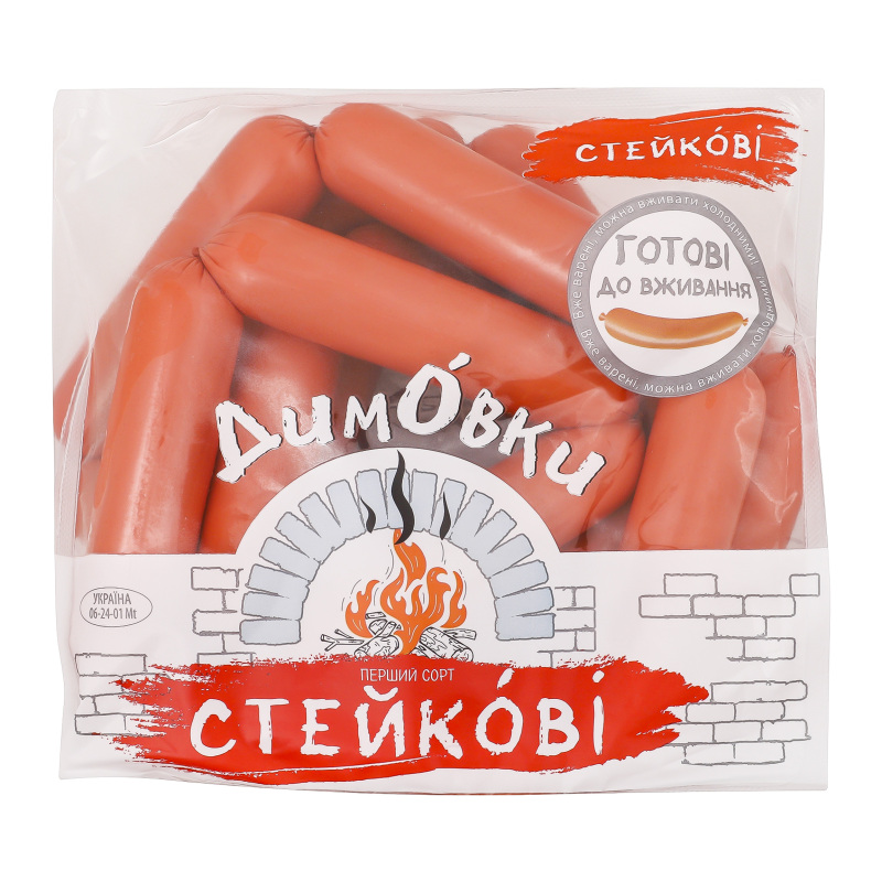 Сосиски Стейкові Димовки 1с кг