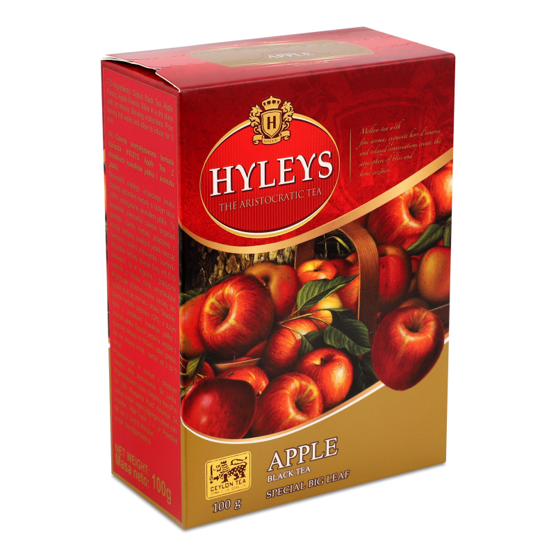 Чай чорний з ароматом яблука суцільнолистовий 100г Hyleys