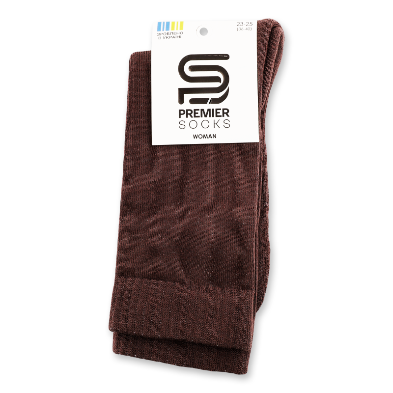 Шкарпетки жіночі Термо шоколад махровий слід р.23-25 Premier Socks