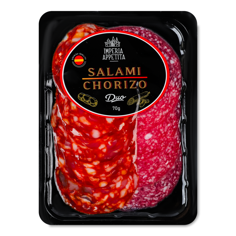 Набір ковбас Салямі&Чорізо с/в нарізка 70г в/у Imperia Appetita
