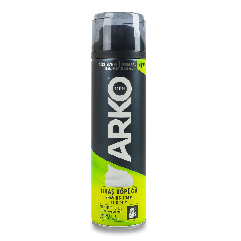 Піна д/гоління Soothing hemp з олією насіння конопель 200мл Arko