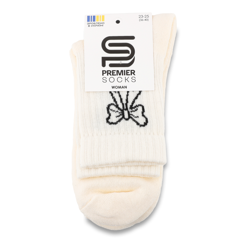 Шкарпетки жіночі махровий слід висока резинка р.23-25 Premier Socks