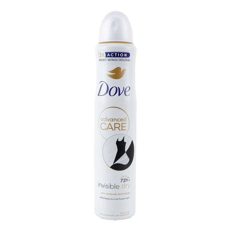 White dove　② Антиперспирант аэрозоль Невидимый 72 часа Advanced care Dove 200мл