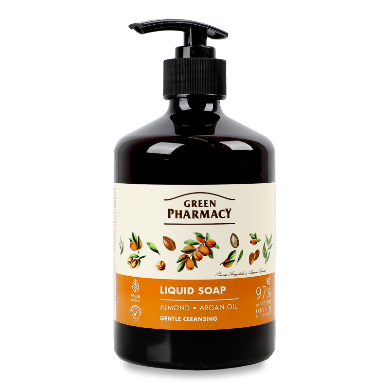 Мило рідке Мигдаль та арганова олія 460мл з дозатором Green Pharmacy
