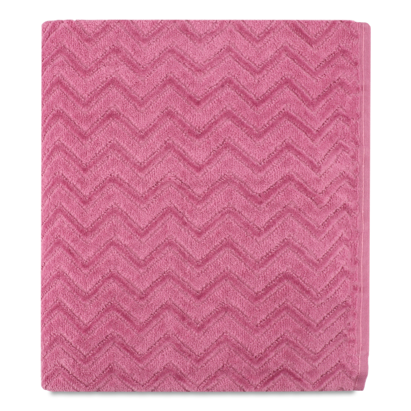 Рушник світло-фіолетовий махровий велюр жакард 50*90см 550г/м2 ГМ Текстайл