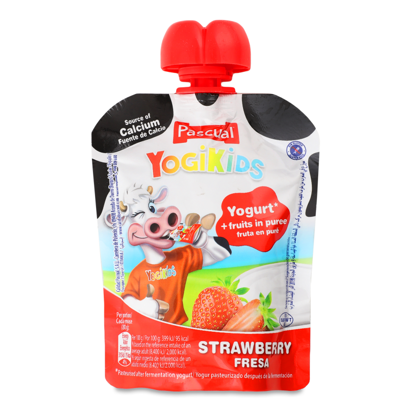 Йогурт питний з смаком полуниці 2,9% 80г пауч Pascual