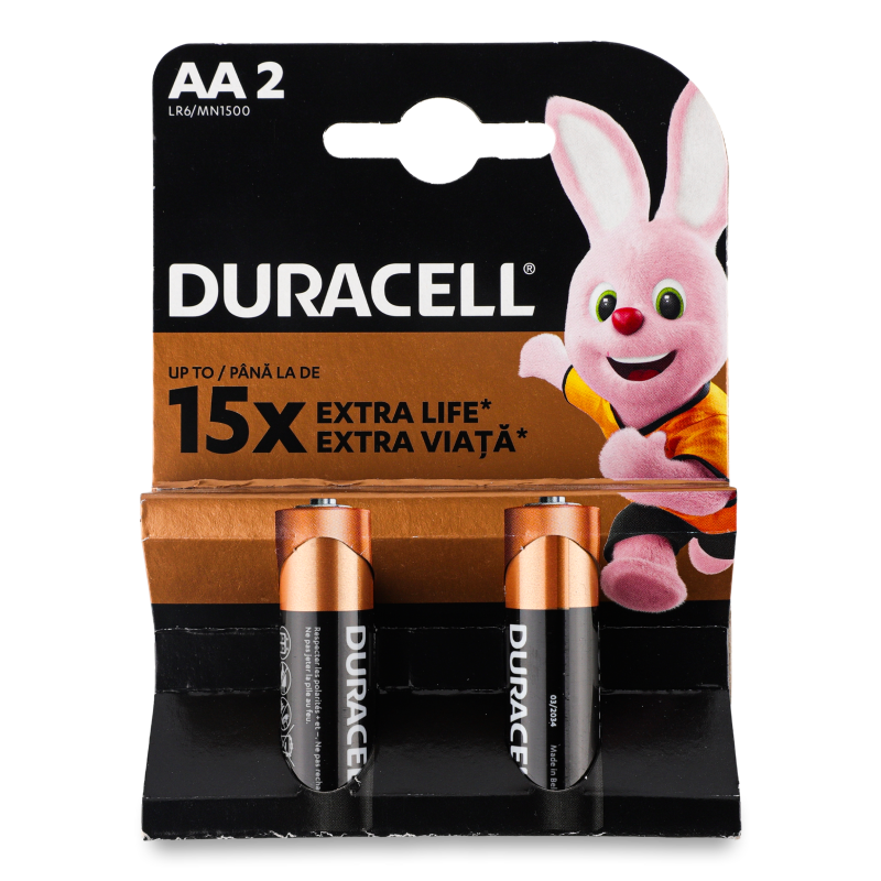 Елемент живлення Басік AA 1,5V LR6 алкаліновий 2шт Дюрасел