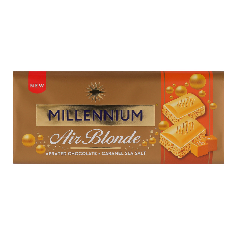Шоколад белый пористый Caramel Sea Salt Air Blonde Millennium м/у