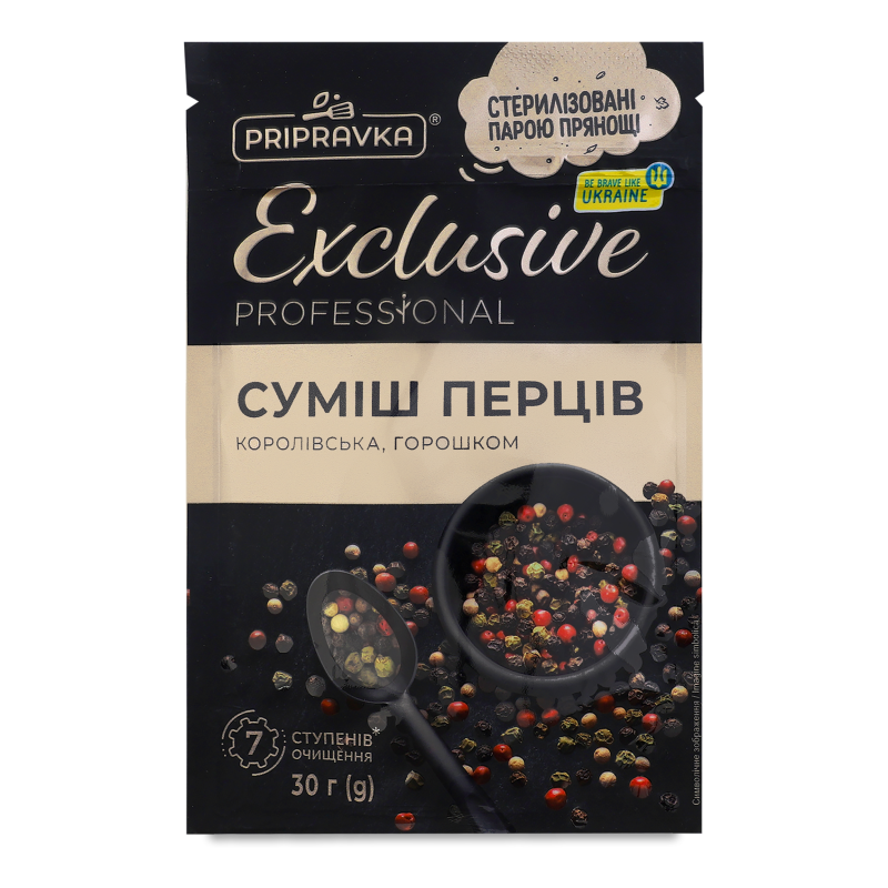 Сумiш перцiв Ексклюзив Королiвська 30г Приправка