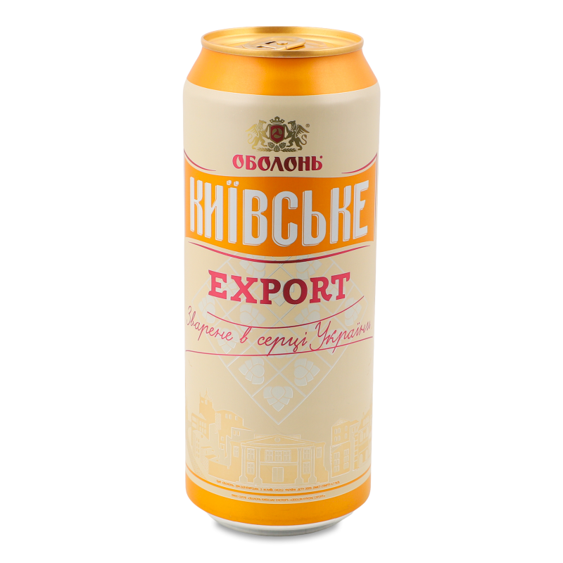 Пиво Київське Export 4,7% 0,5л ж/б Оболонь