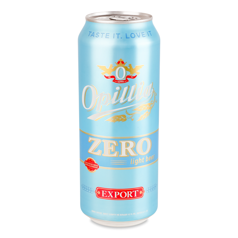 Пиво Export Zero світле безалкогольне 0,5л ж/б Opillia