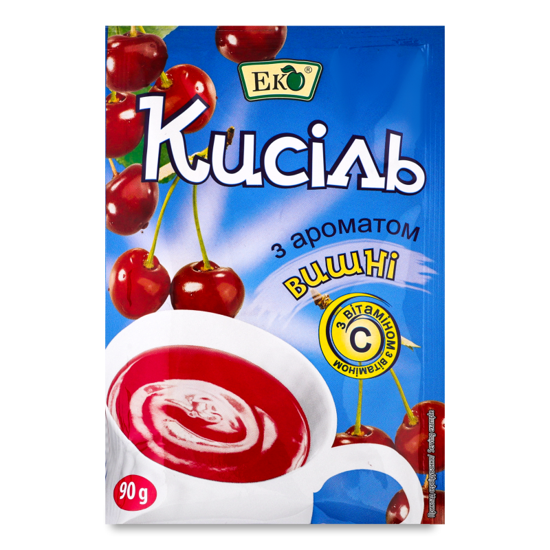 Кисіль з смаком вишні 90г Еко