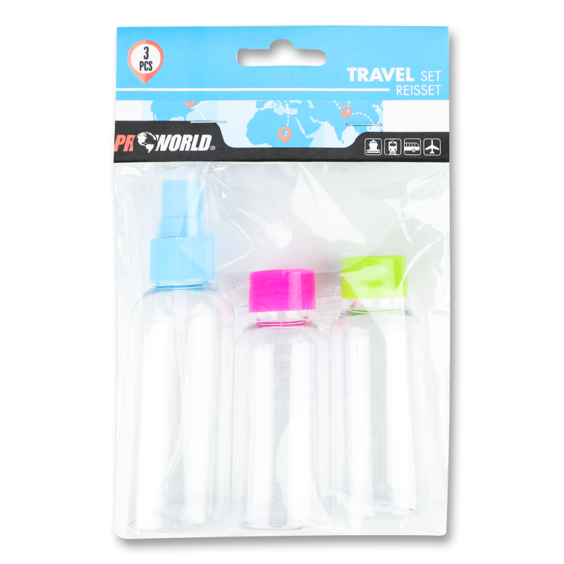 Набір пляшок д/подорожей 3шт 170420200 Proworld