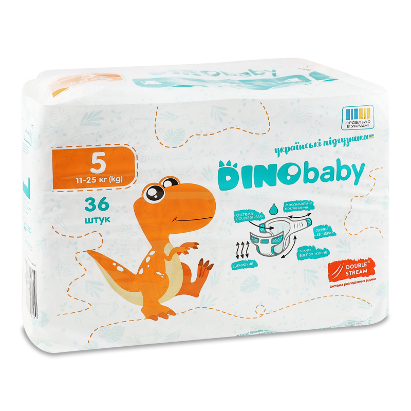 Підгузки 5 11-25кг 36шт DinoBaby