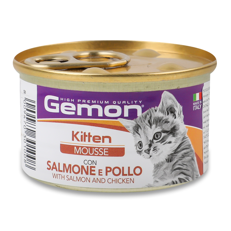 Корм д/кошенят Кіттен Лосось та курка 85г ж/б Джемон