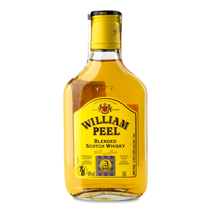 Віскі шотландський купажований 40% 0,2л William Peel