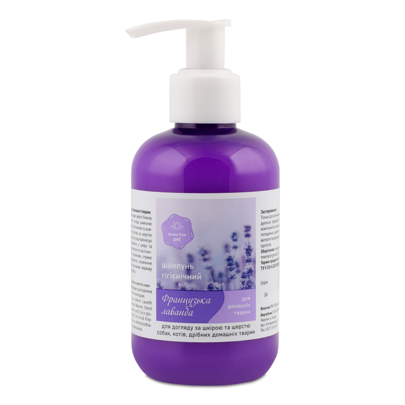 Шампунь д/домашніх тварин Французька лаванда гігієнічний 190мл Elite Zoo