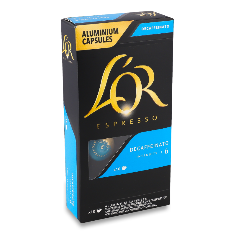 Кава Espresso Decaffeinato мелена смажена 10*5,2г в капсулах L’or