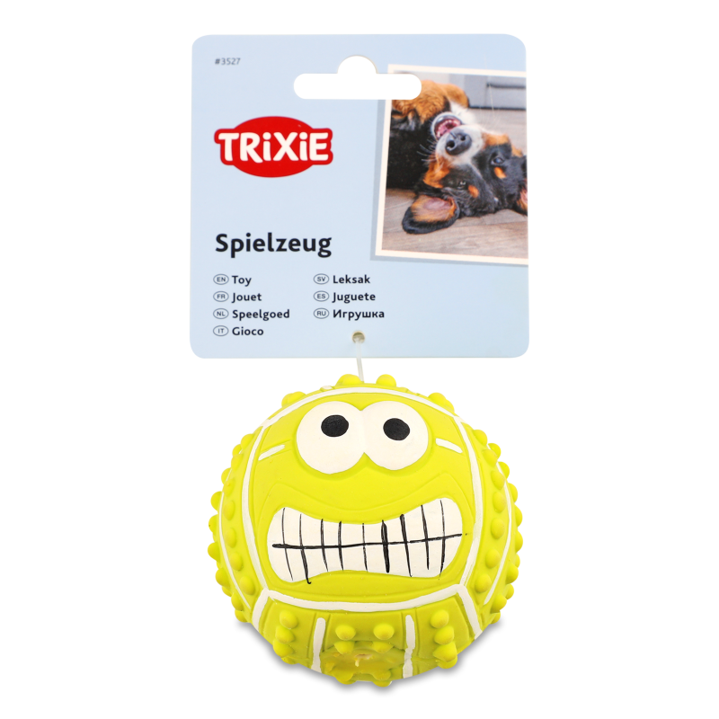 Іграшка д/собак М”яч латекс з мордочкою 7см Тріксі