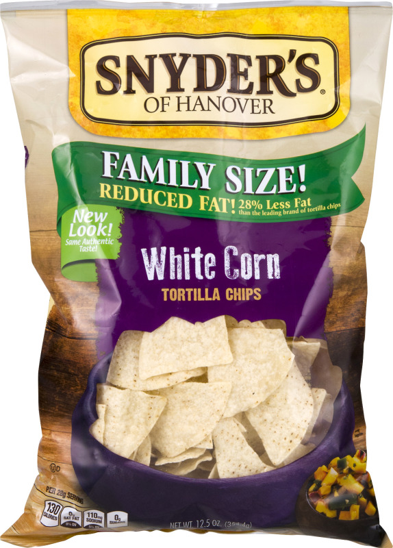 Snyder's of Hanover Family Size Tortilla Chips White Corn Snyder's Of