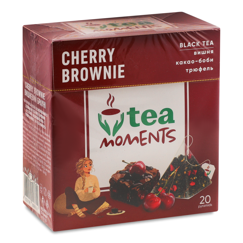 Чай Вишневий брауні чорний 20*1,8г в пірамідках Tea Moments