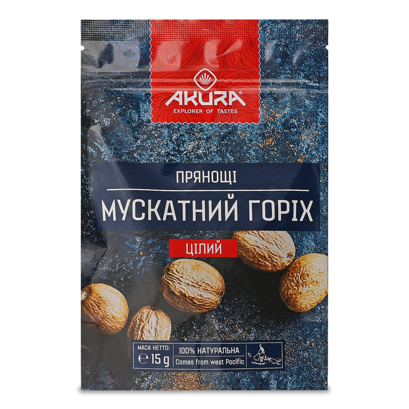 Горіх мускатний цілий 15г Акура