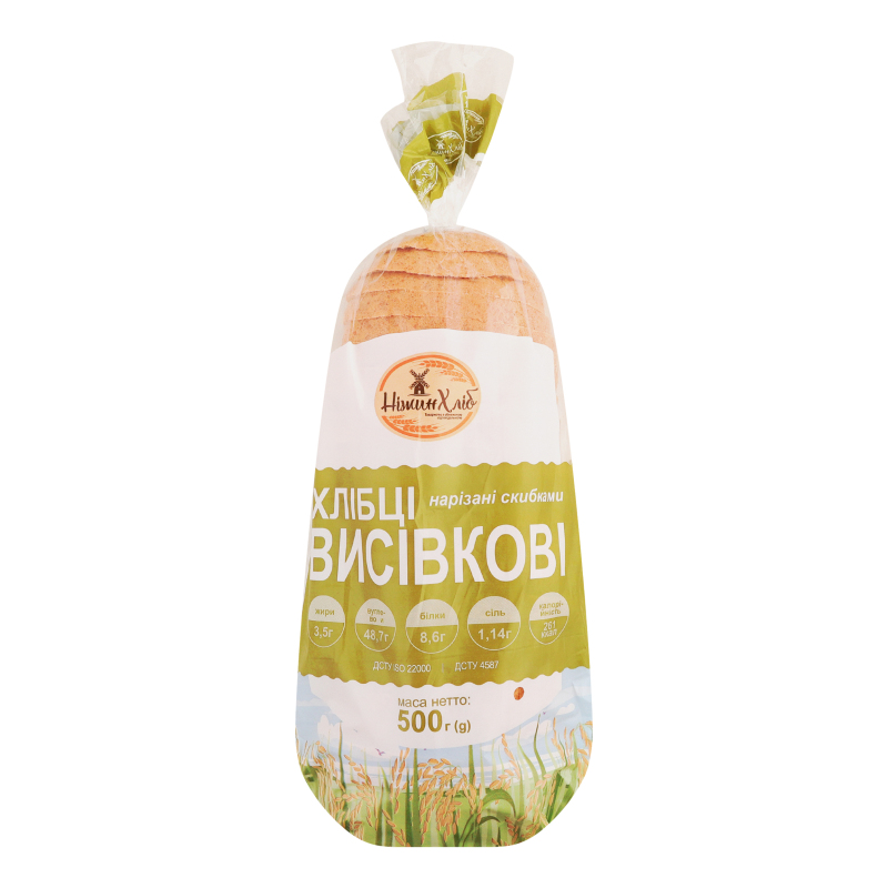 Хлібці нарізні висівкові НіжинХліб м/у