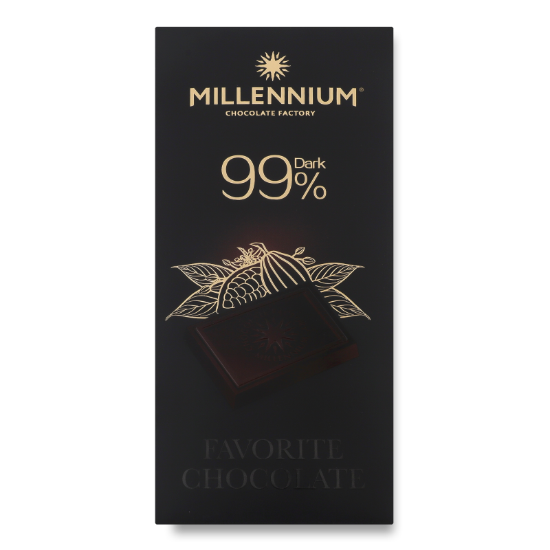 Шоколад Фаворит чорний 99% какао 100г Мілленніум