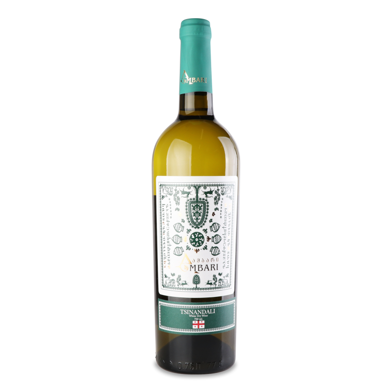 Вино Цинандалі біле сухе 11-13% 0,75л Амбарі