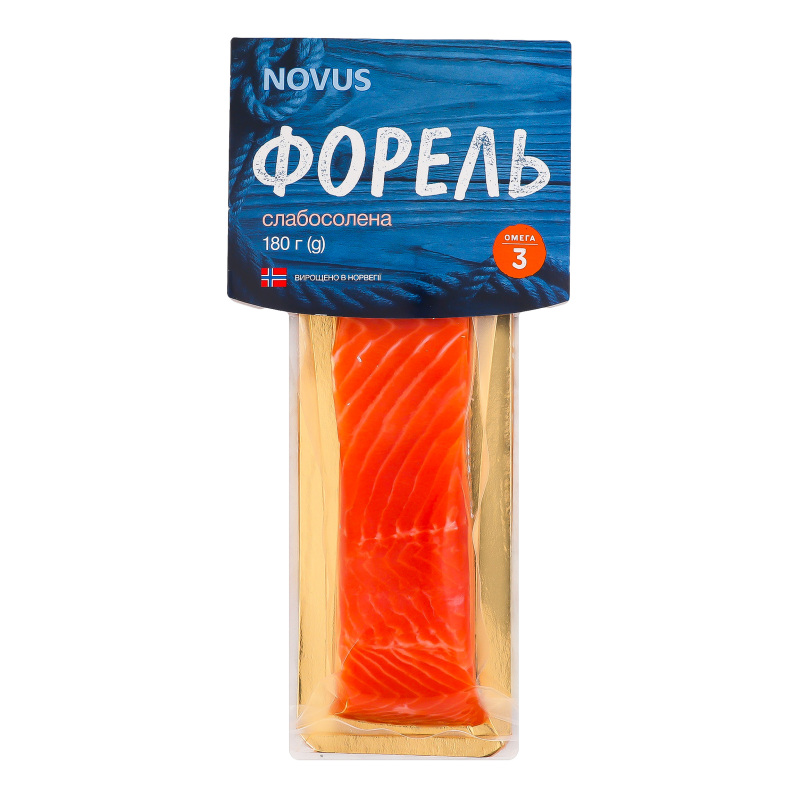 Форель філе-шматок Novus сл/с з/ш в/у