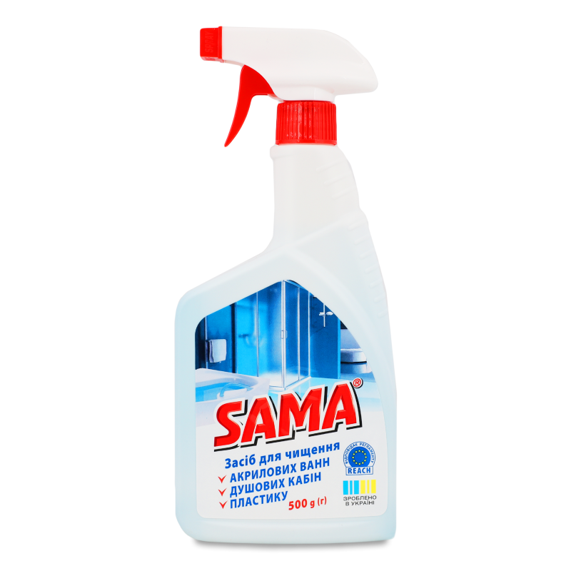 Засіб д/акрилових ванн та душових кабін 500г з розпилювачем Сама