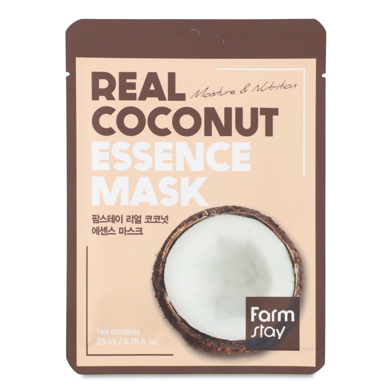 Маска д/обличчя Real Coconut живильна тканинна 23мл Farm stay