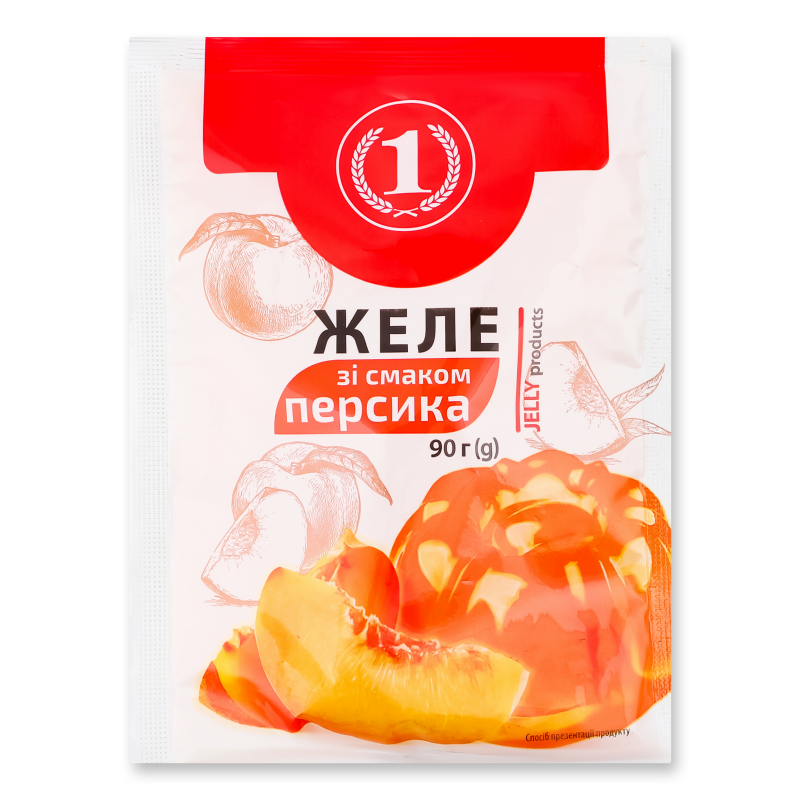 Желе з смаком персика 90г ТМ “1”