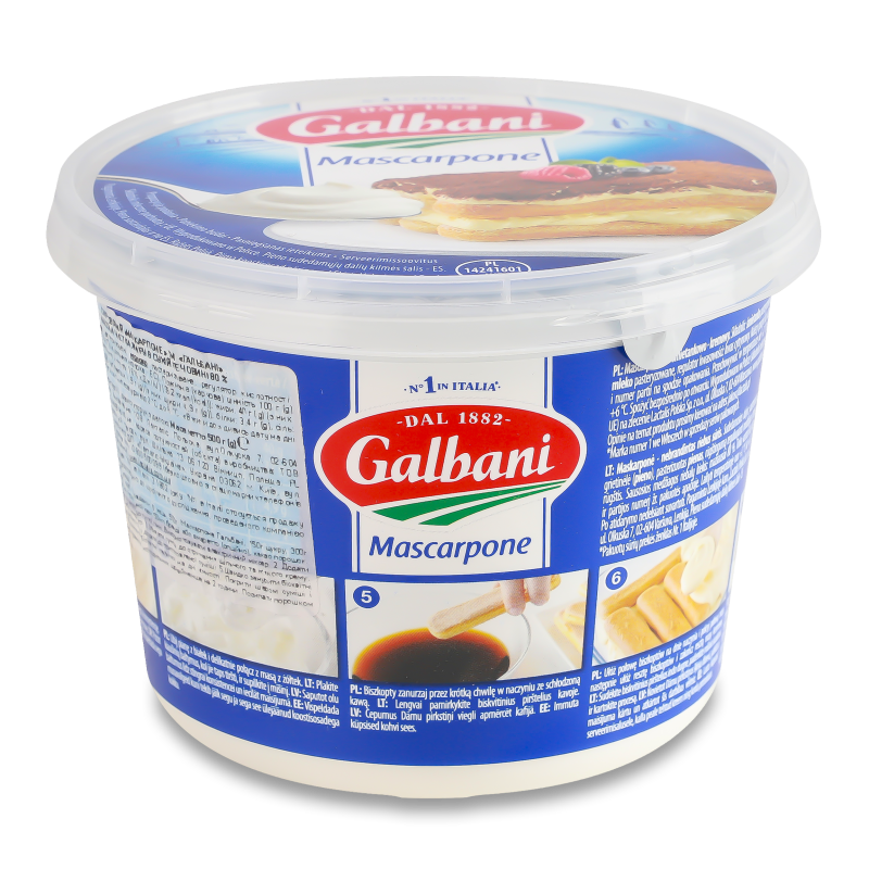 Сир Mascarpone 80% 500г Galbani