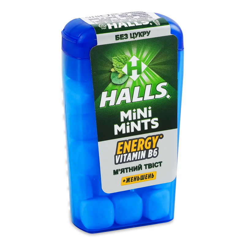 Цукерки Міні мінтс з смаком м”яти без цукру 12,5г Холлс