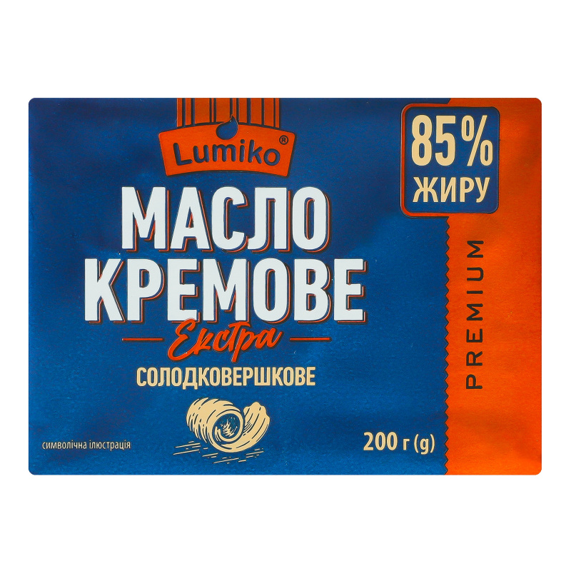 Масло солодковершкове 85% Кремове Екстра Lumiko м/у 200г Lumiko