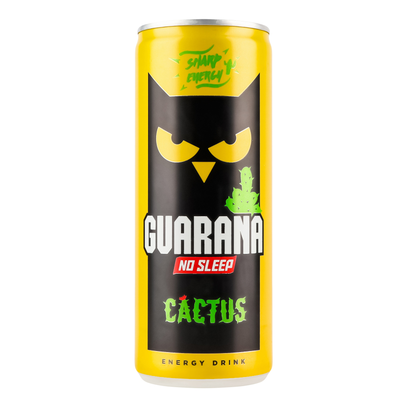 Напій енергетичний безалкогольний сильногазований Cactus No Sleep Guarana з/б