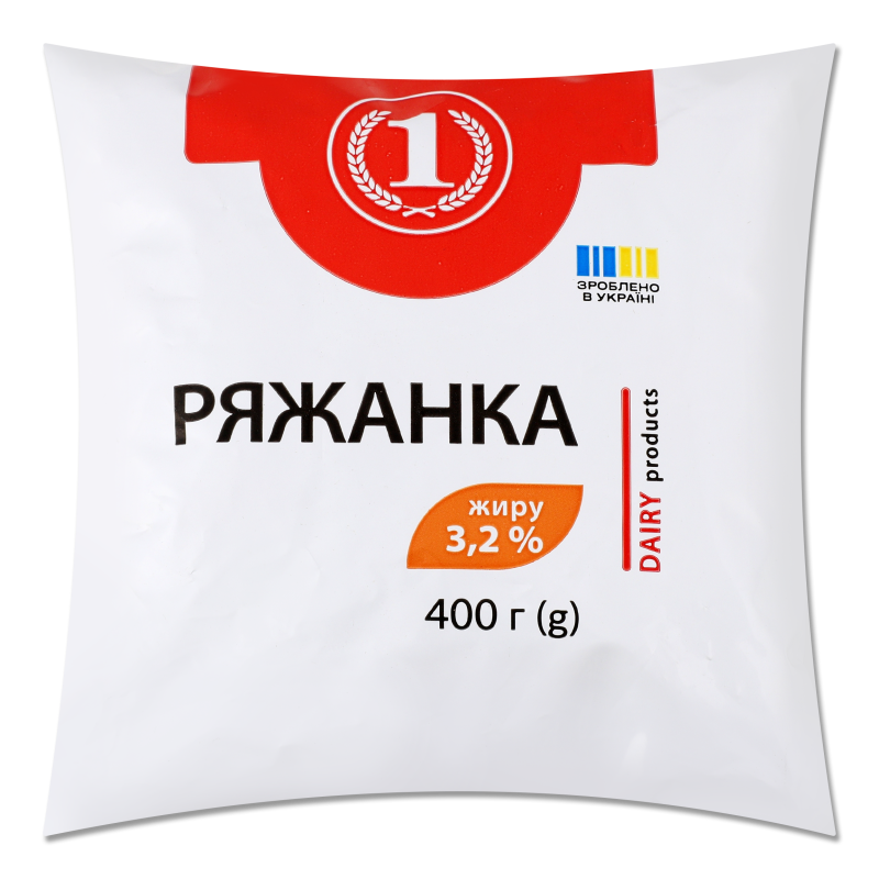 Ряжанка 3,2%  400г п/е ТМ “1”