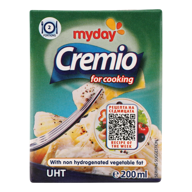 Замінник вершків 25% на рослинній основі пастеризований Cremio Myday т/п