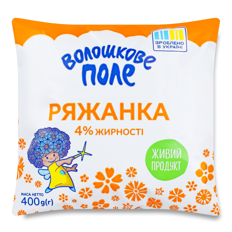 Ряжанка 4% 400г п/е Волошкове поле