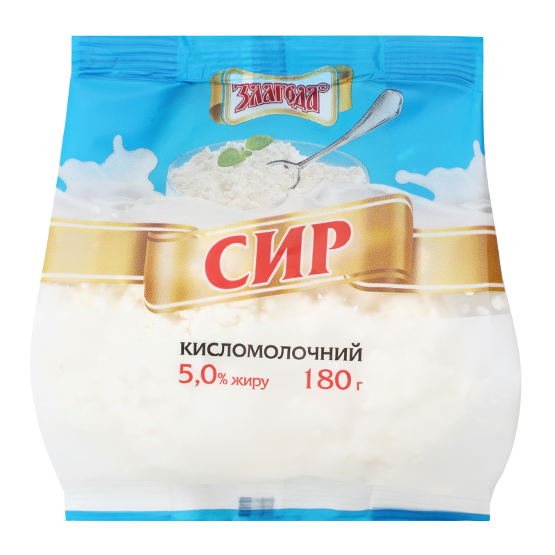 Творог 5% Злагода 180г Злагода(4820005428267): купить в интернет ...