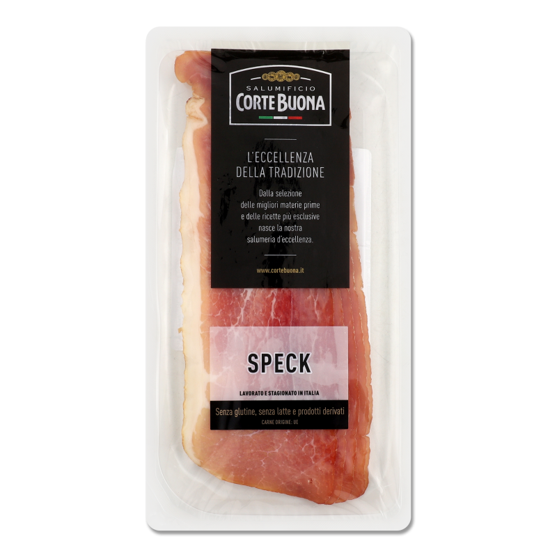 Шинка Спек с/в нарізка 80г газ/уп Corte Buona