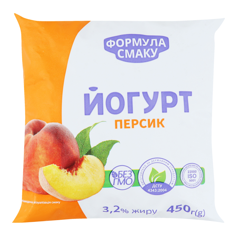 Йогурт 3.2% Персик Формула смаку м/у