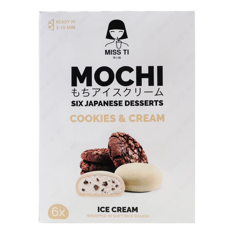 Мороженое сливочное с темным печеньем в рисовом тесте Мочи Miss Ti