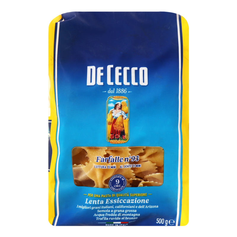 Изделия макаронные Farfalle De Cecco м/у 500г De Cecco(8001250005472 ...